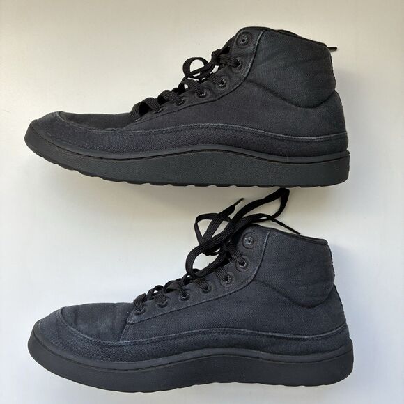 Allbirds Women’s Size 9 Mid Canvas Pacer Sneaker All Black Ankle Casual Lace Up - Picture 3 of 10